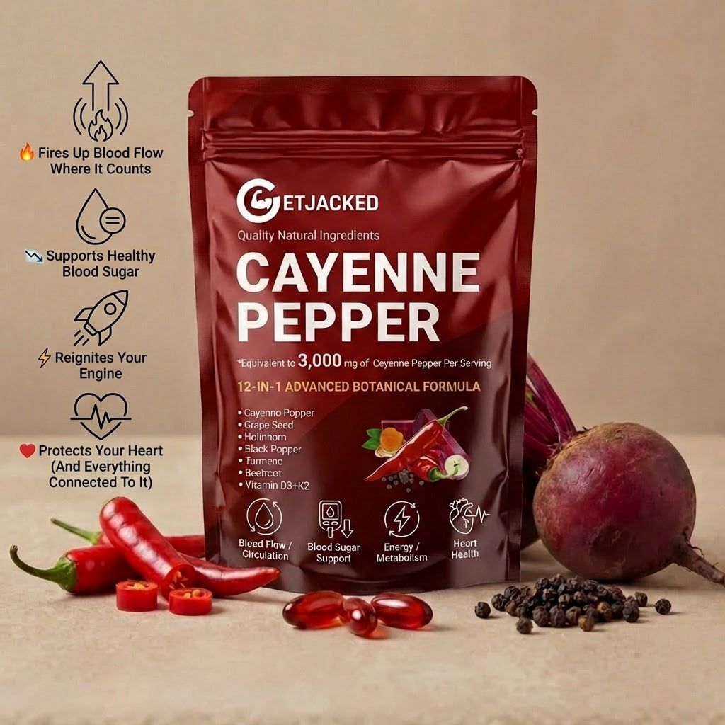 Support Vascular Function with GetJacked Cayenne Softgels