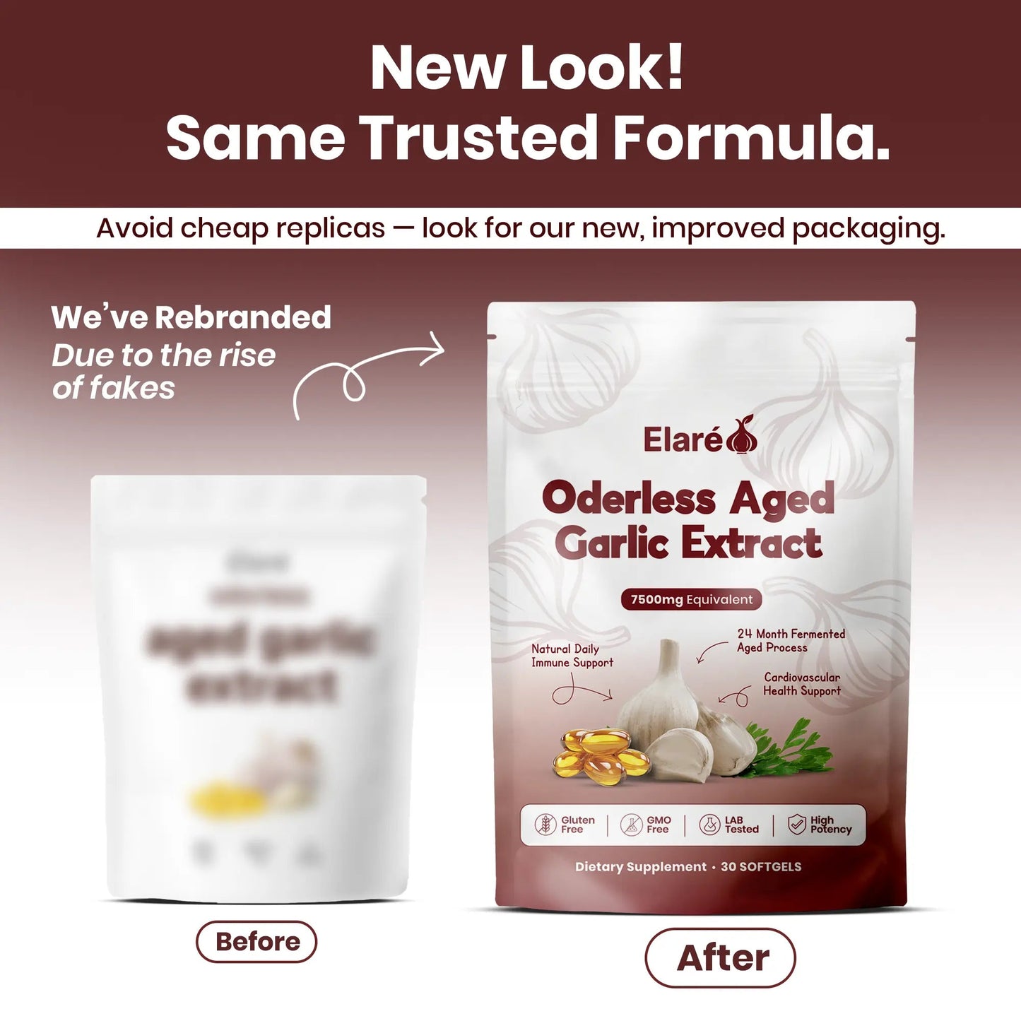 Aged Garlic Extract - 7500mg Odorless Softgels