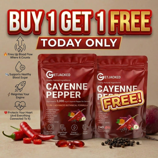 Support Vascular Function with GetJacked Cayenne Softgels