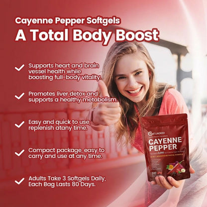 Support Vascular Function with GetJacked Cayenne Softgels